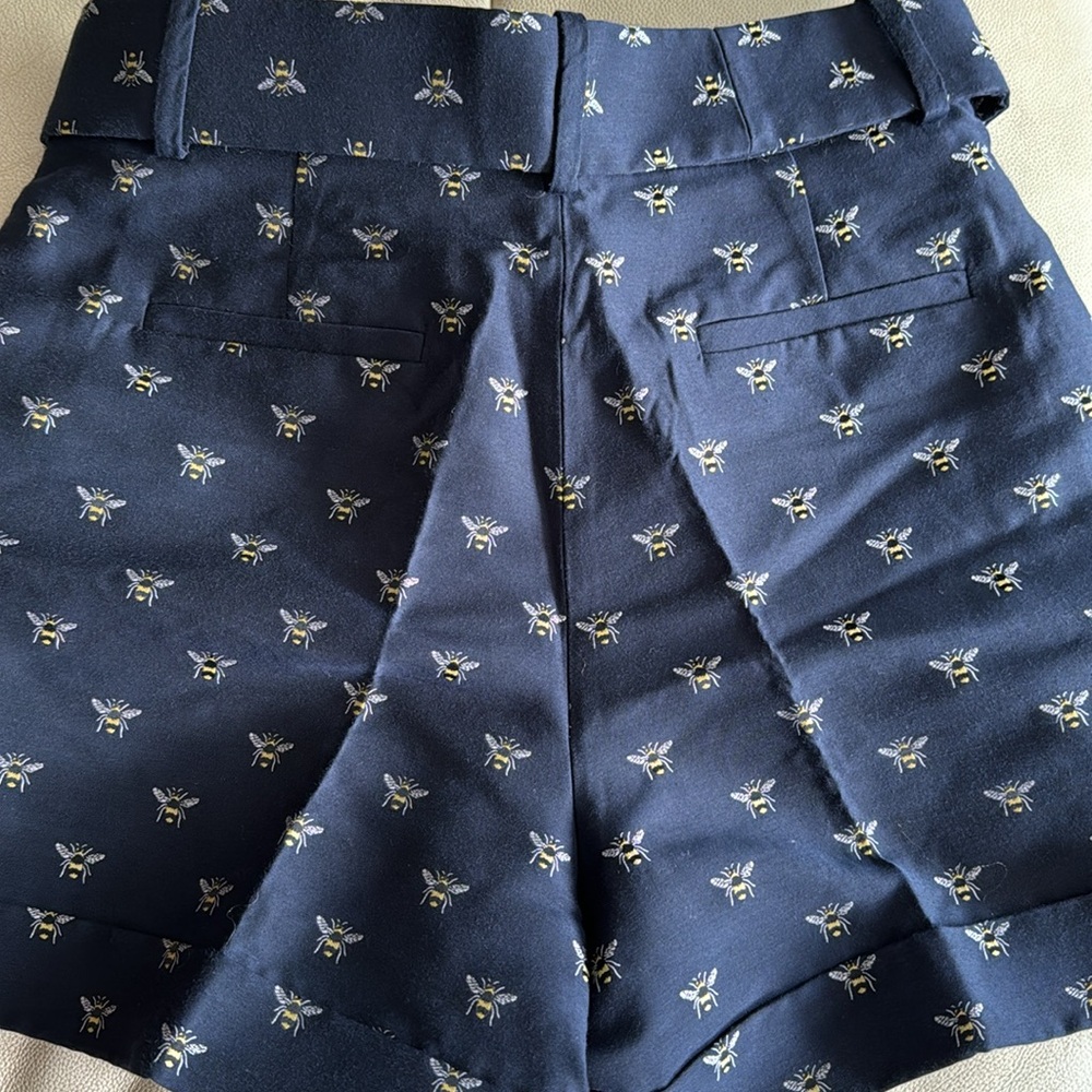 J. Crew Navy Bumble Bee High-Waisted Shorts - Picture 5 of 10